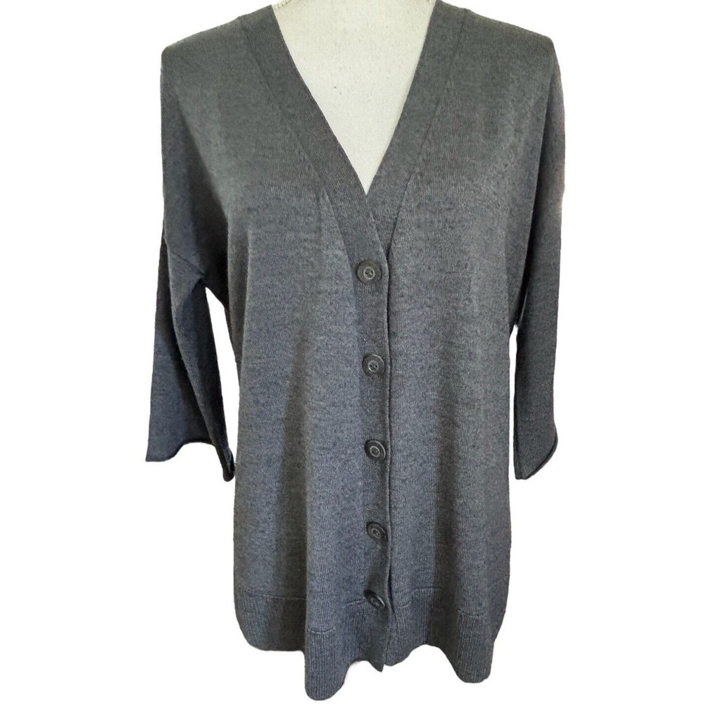 Peruvian Connection Wool Silk Cardigan Sweater Button Size Xs/S FITS LIKE LARGE